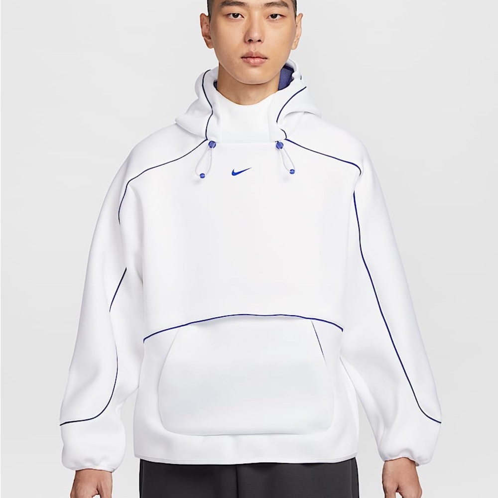 Nike Project F.R.O.G. Men’s Pullover Hoodie Size Small White Blue HQ0465-100